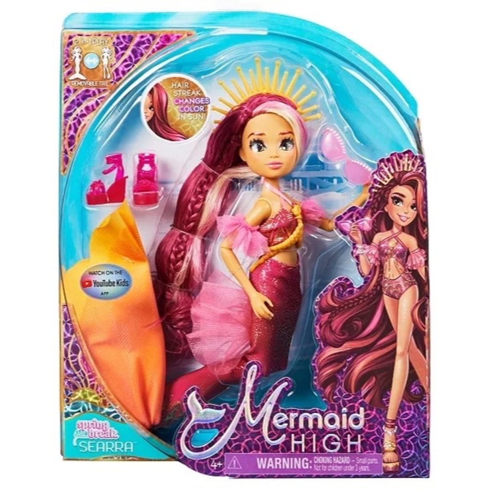 Mermaid High Searra Doll Spring Break Set Removable Tail Color Change Hair Girl